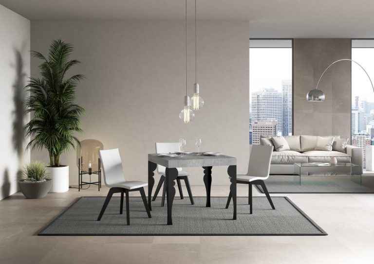 Tavolo Allungabile Paxon Premium 90 cm - Struttura Antracite
