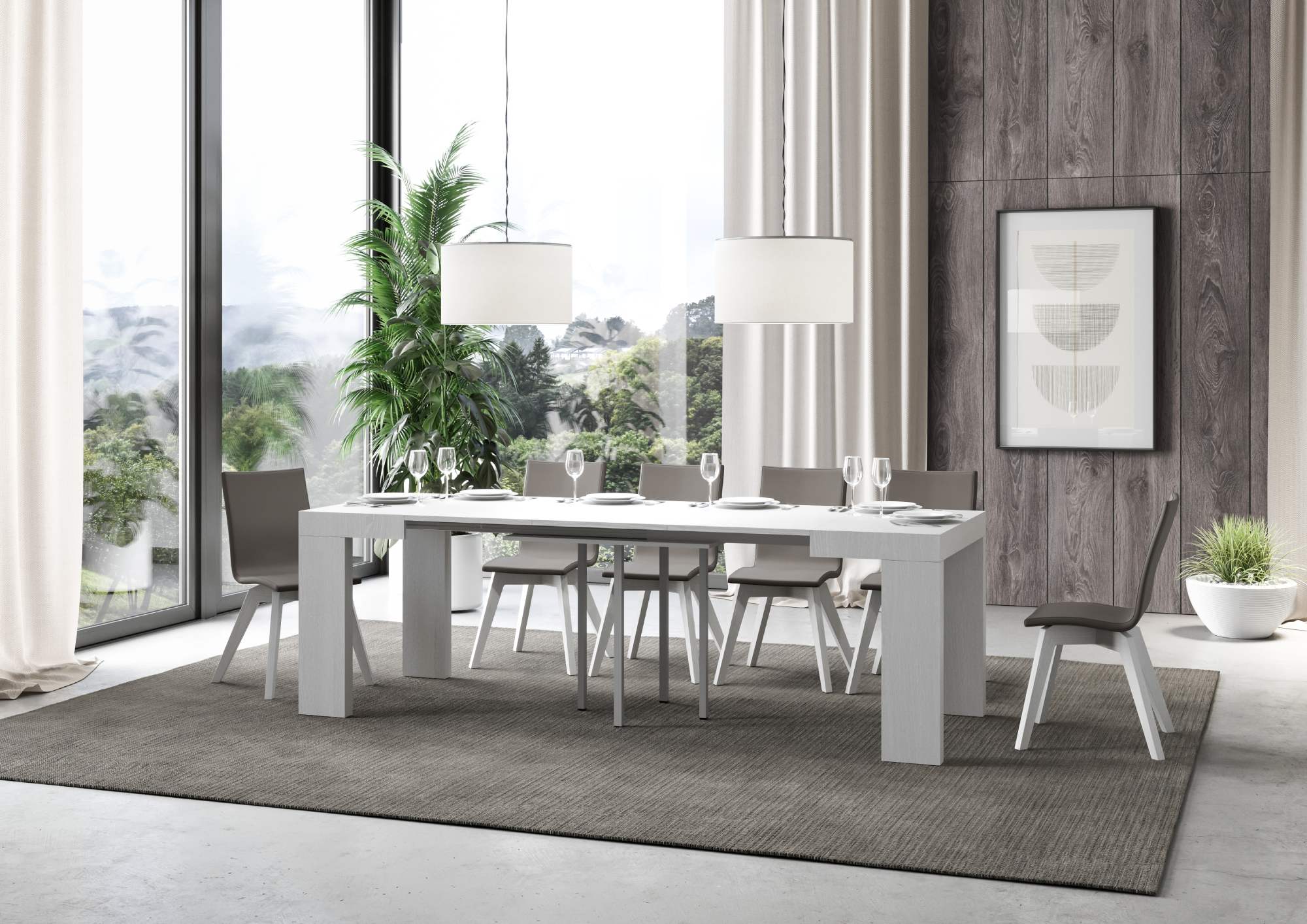 Tavolo Estensibile Roxell 90x90/246 cm - Design Elegante e Pratico per Ogni Occasione