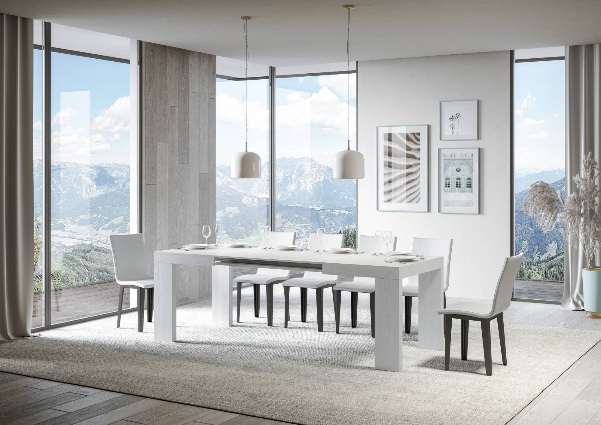Tavolo Allungabile Roxell 90x140/244 cm - Design Moderno e Versatile - Disponibile in Vari Colori