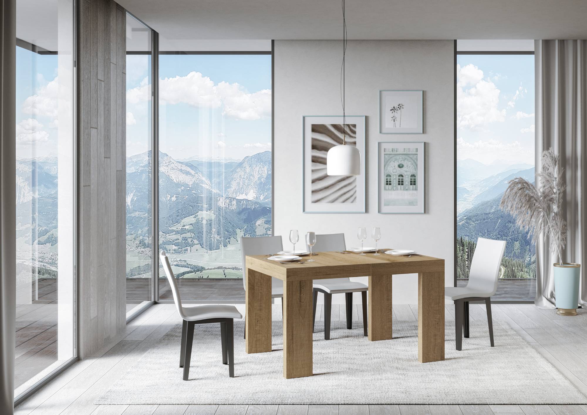 Tavolo Allungabile Roxell 90x140/244 cm - Design Moderno e Versatile - Disponibile in Vari Colori