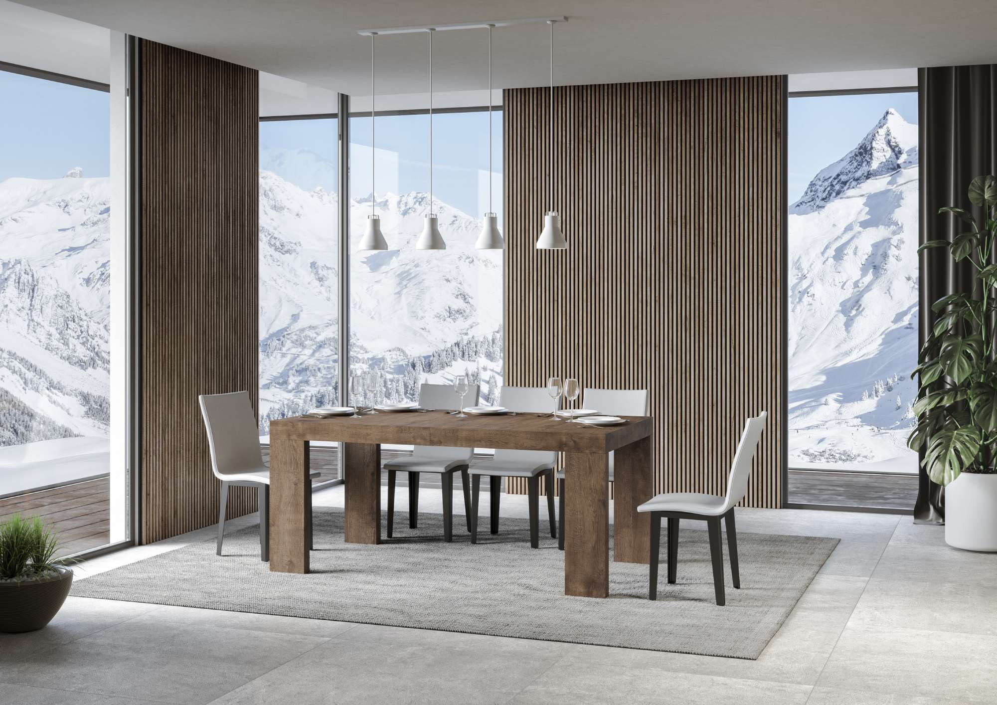 Tavolo allungabile 90x160/420 cm Roxell in diverse finiture