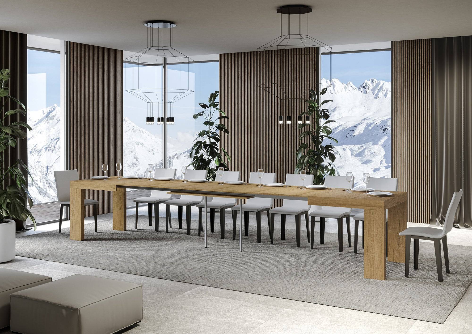 Tavolo allungabile 90x160/420 cm Roxell in diverse finiture