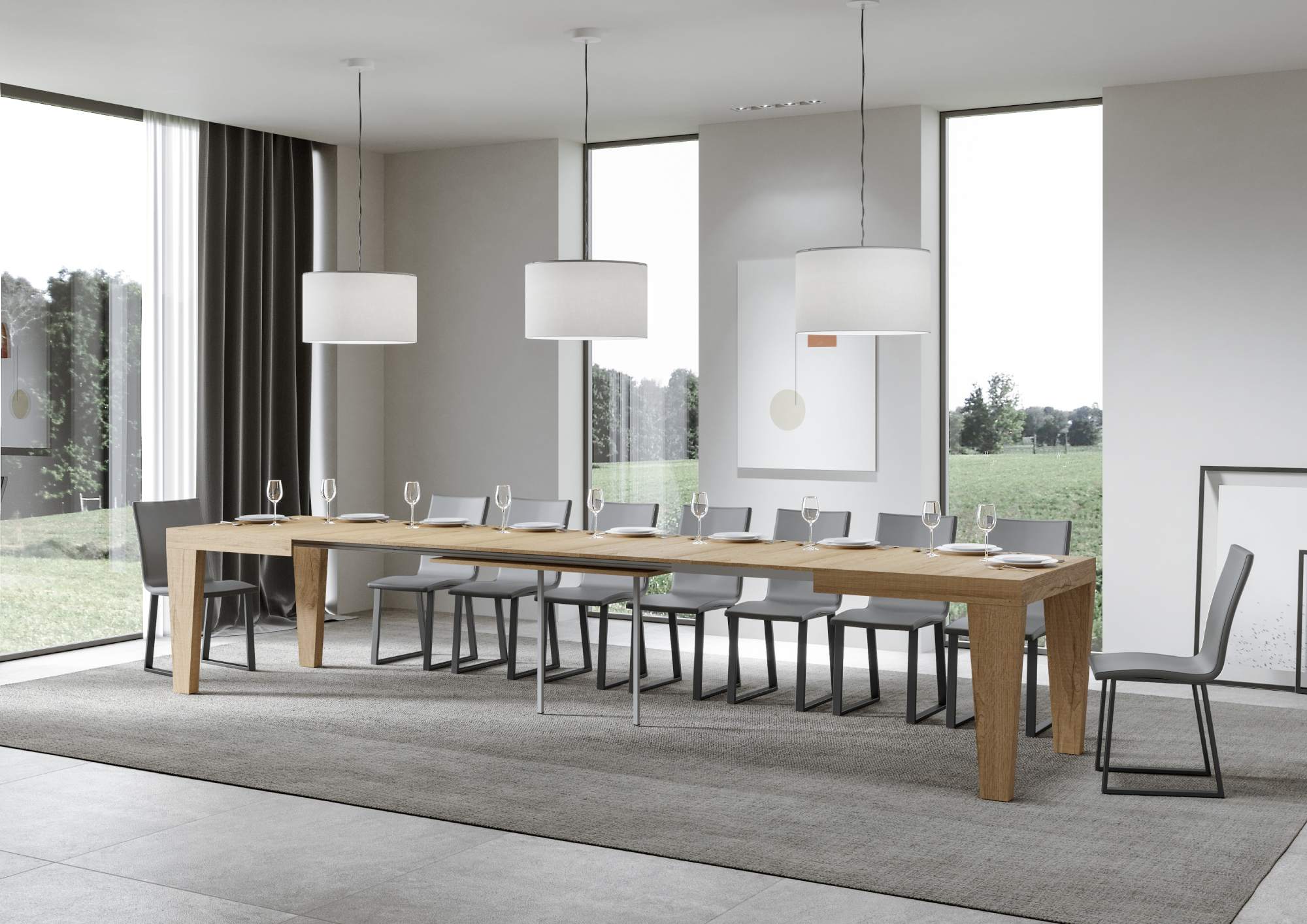 Tavolo allungabile Spimbo in diverse dimensioni e finiture