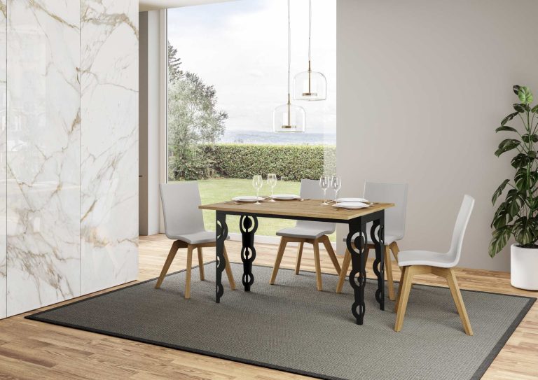 Tavolo Estensibile Karamay Double 90 - Struttura Antracite