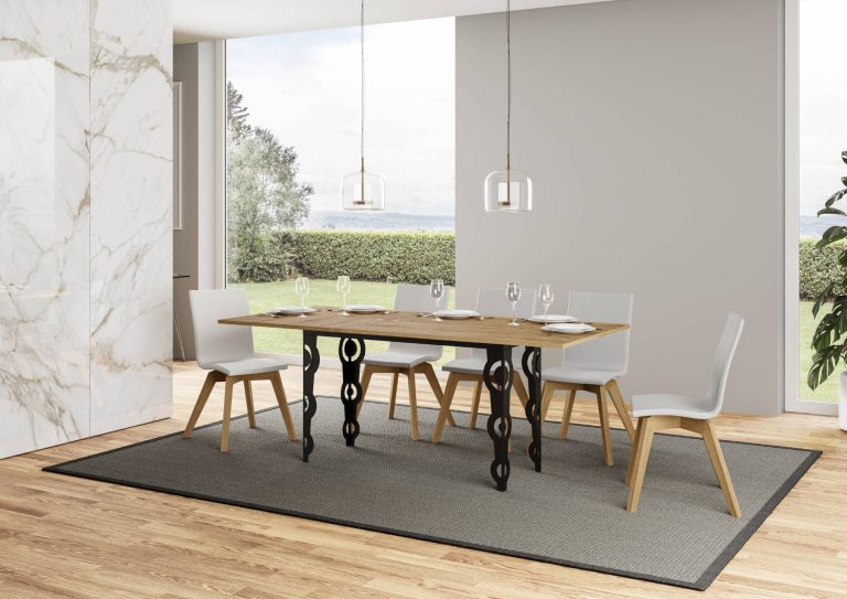 Tavolo Estensibile Karamay Double 90 - Struttura Antracite