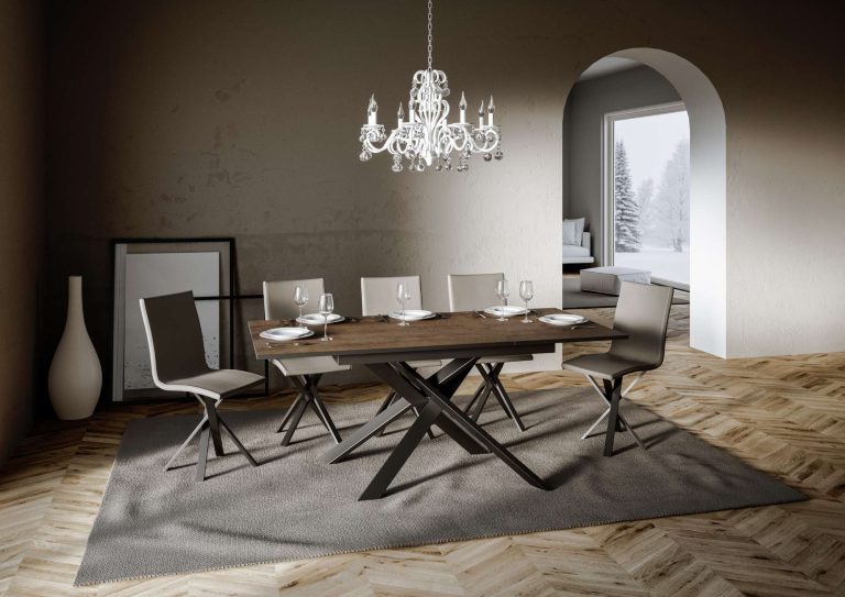 Tavolo allungabile Ganty in Antracite elegante