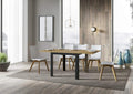 Tavolo Allungabile Linea Libra con Struttura Antracite 90x90/180 cm