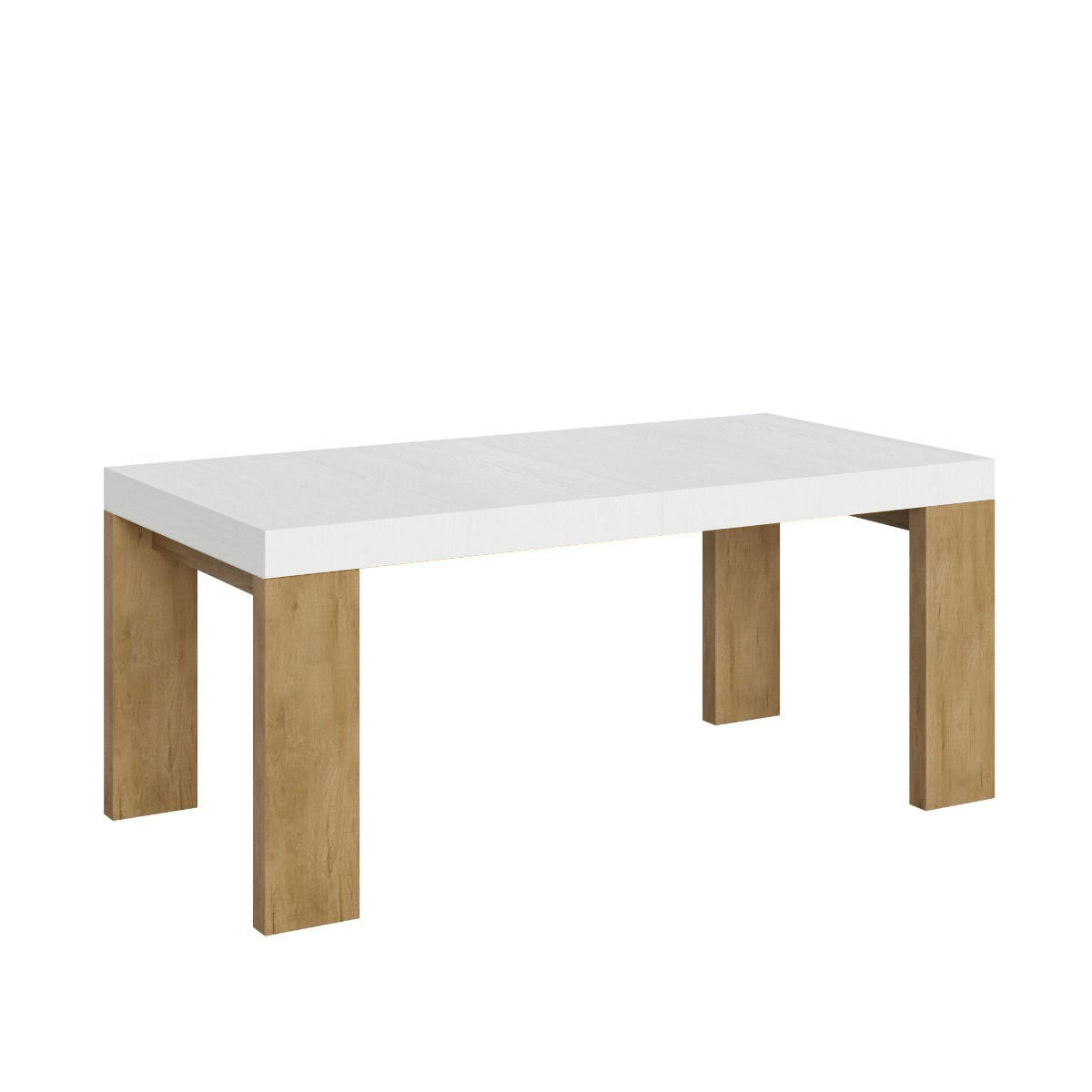 Tavolo allungabile Roxell Mix piano e gambe in diverse finiture