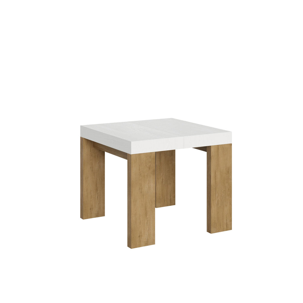 Tavolo allungabile Roxell Mix piano e gambe in diverse finiture