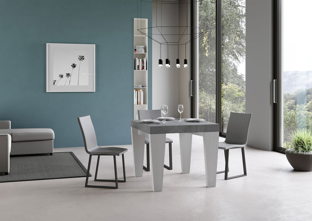 Tavolo allungabile Spimbo Mix piano e gambe in diverse finiture
