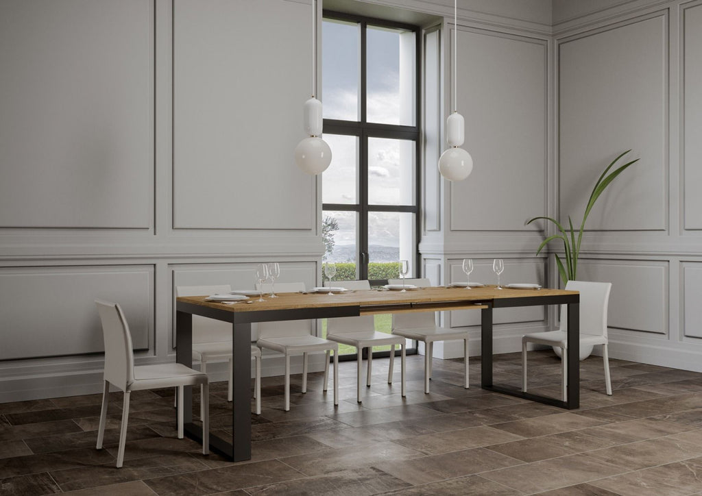 Tavolo allungabile Tecno Evolution con diverse rifiniture