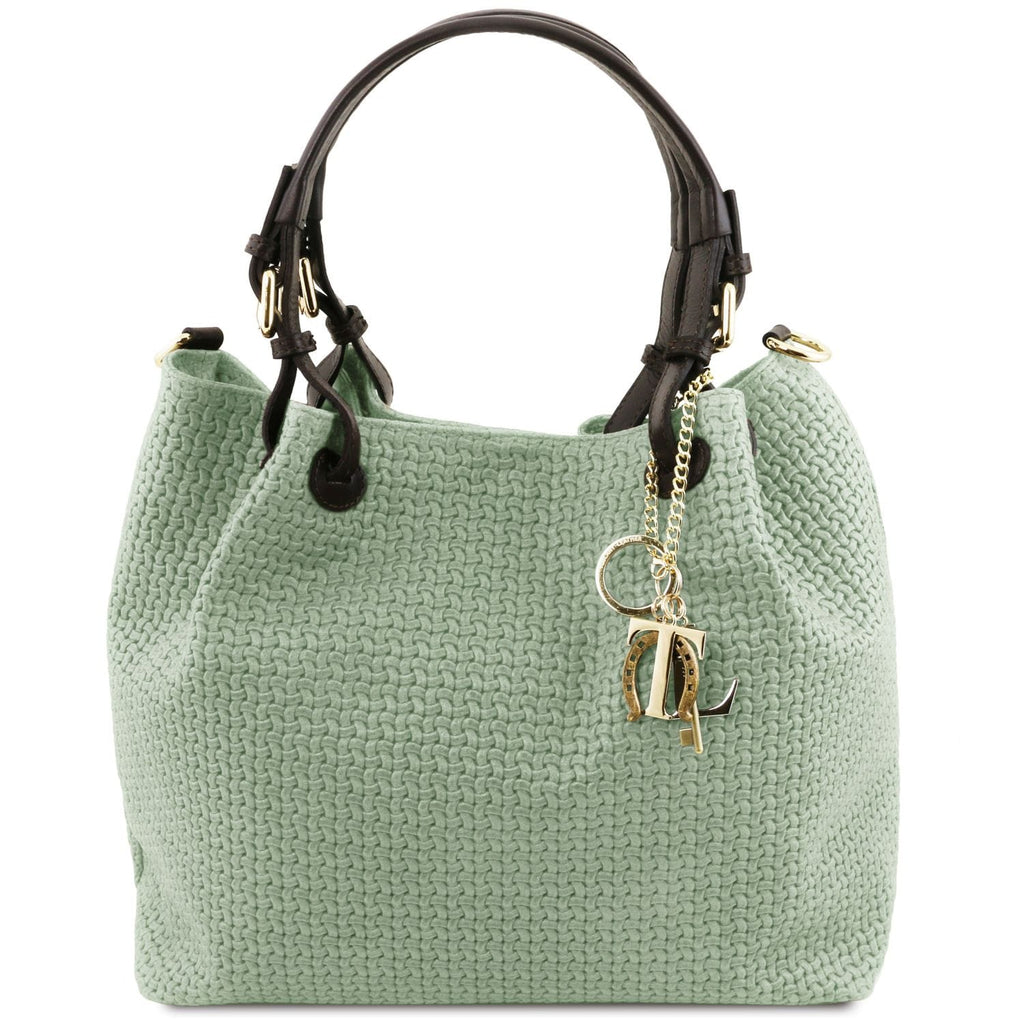 TL KeyLuck - Woven printed leather shopping bag | TL141573