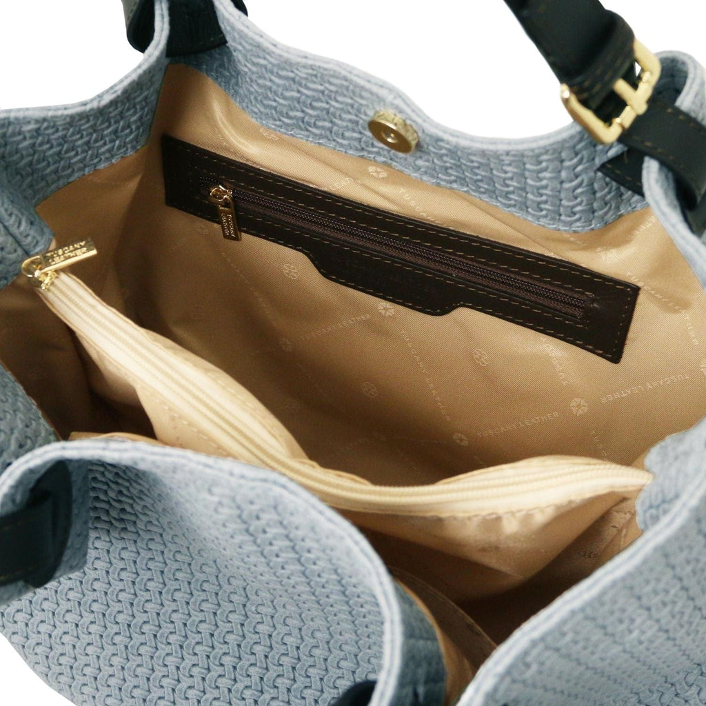 TL KeyLuck - Woven printed leather shopping bag | TL141573