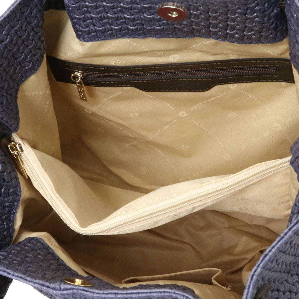 TL KeyLuck - Woven printed leather shopping bag | TL141573