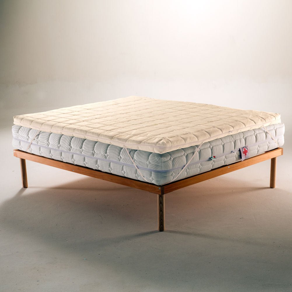 Topper Lattice Naturale – Correttore Ecologico, 5 cm, Bamboo Sfoderabile