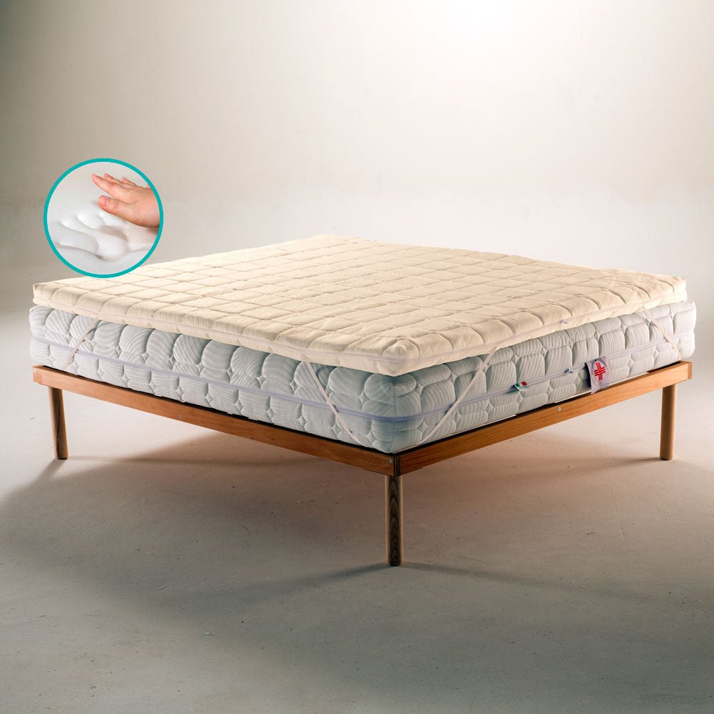 Topper Memory Foam – Correttore Anallergico, 5 cm, Sfoderabile Lavabile