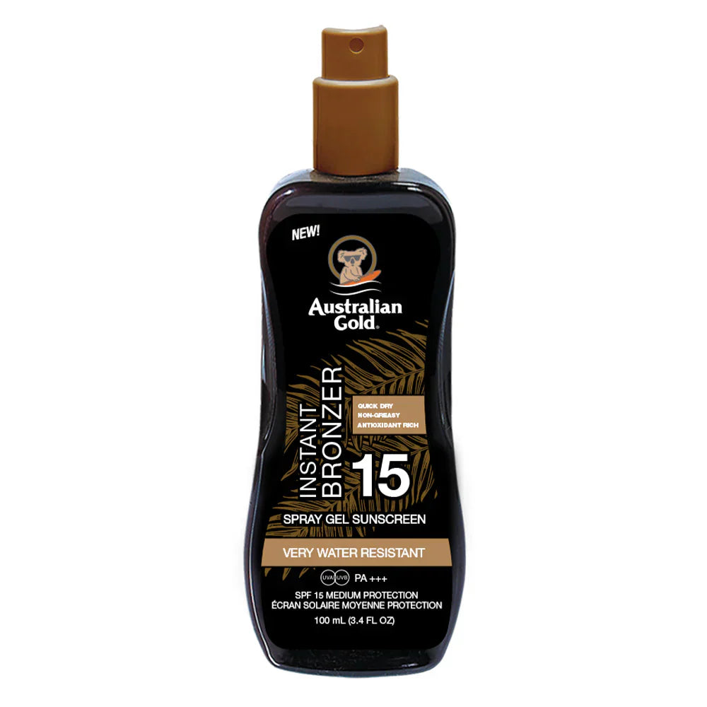 AUSTRALIAN GOLD SPRAY GEL SPF 15 MEDIUM PROTECTION 100 ML travel