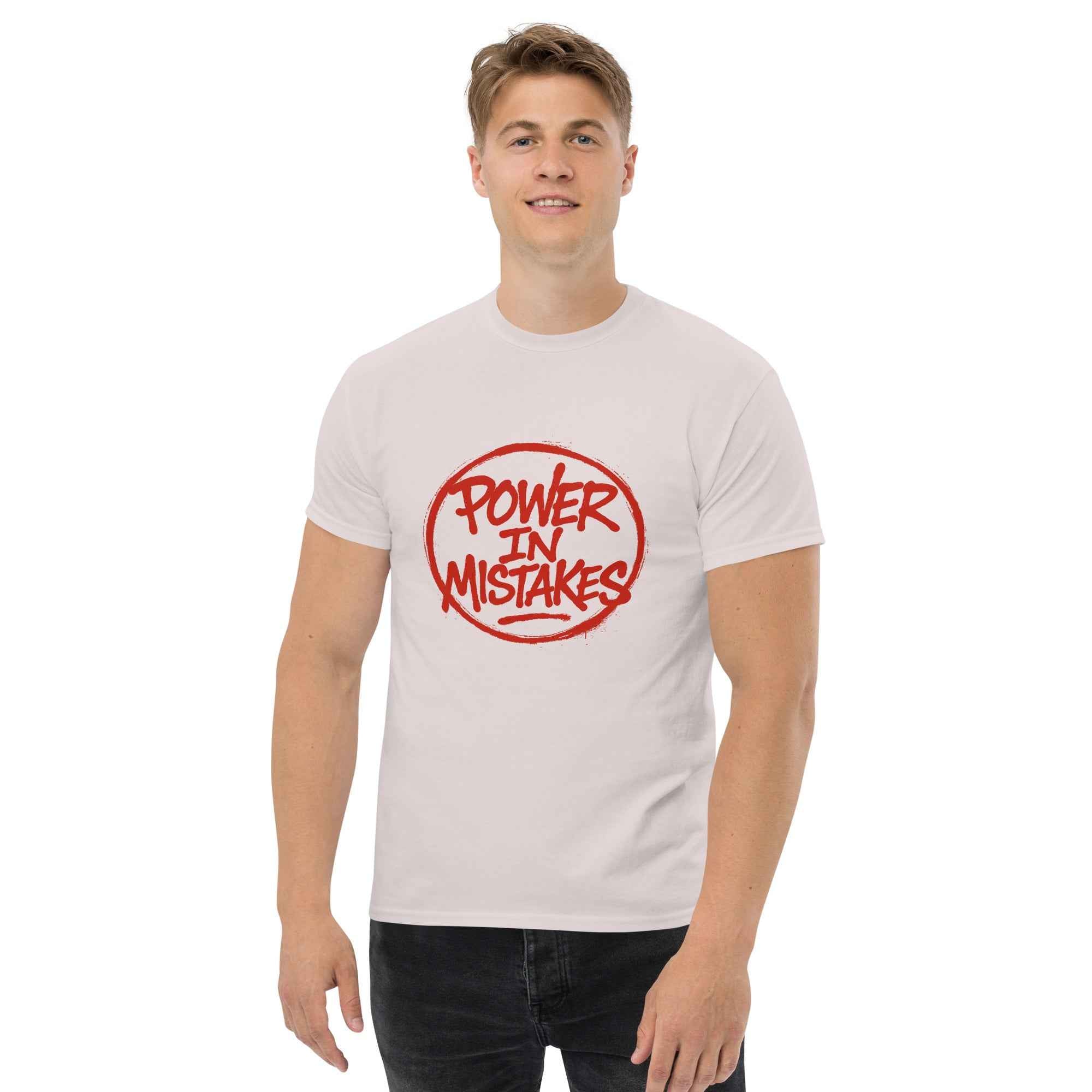Maglietta Classica Unisex 100% Cotone 👕 | FAIL Streetwear “POWER IN MISTAKES” 🔴 – Imperfezione che Diventa Stile