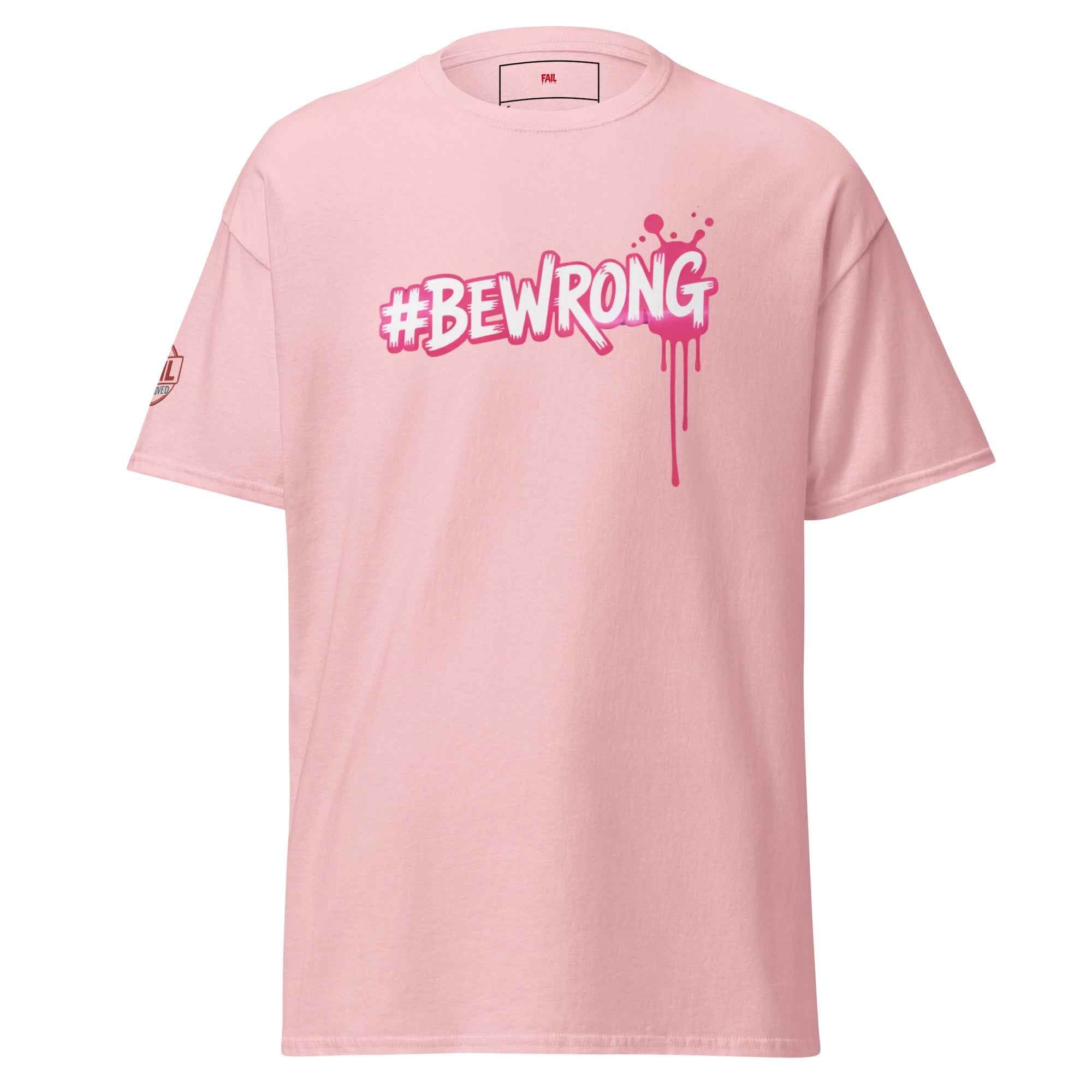 Maglietta Unisex Cotone 100% 👕 | Maglietta BEWRONG FAIL Streetwear 🔴 – Basic che Diventa Stile