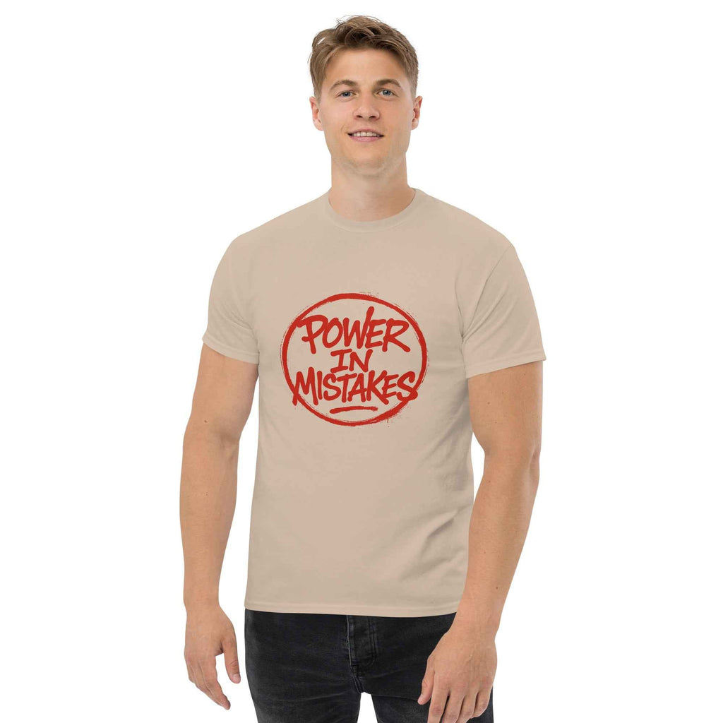 Maglietta Classica Unisex 100% Cotone 👕 | FAIL Streetwear “POWER IN MISTAKES” 🔴 – Imperfezione che Diventa Stile
