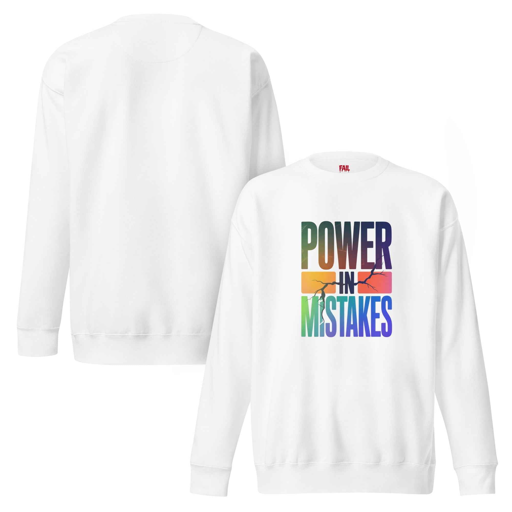 Felpa premium unisex Power in Mistakes ⚡