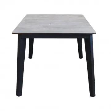 Tavolo Cancun 180 x 90 Struttura in Alluminio Verniciato Antracite e Piano in Laminato Grigio Scuro