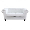Divano Chesterfield in ecopelle bianca o marrone vintage 2 o 3 posti