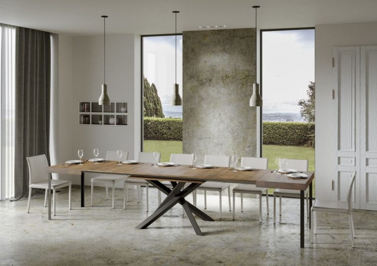 Tavolo Estensibile Volantis con Struttura Antracite P.90