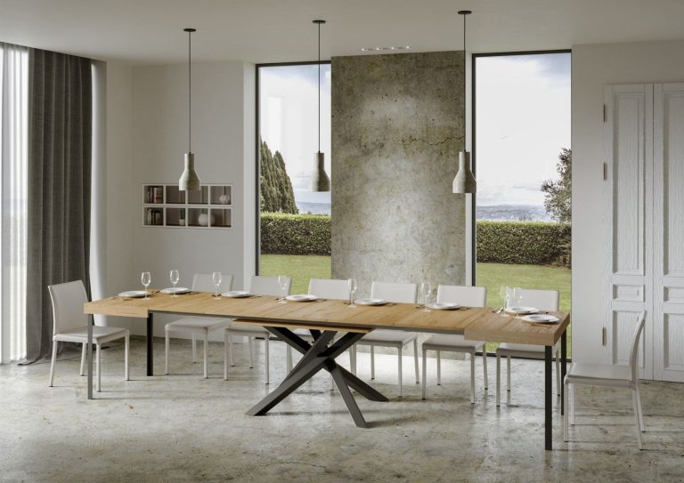 Tavolo Estensibile Volantis con Struttura Antracite P.90