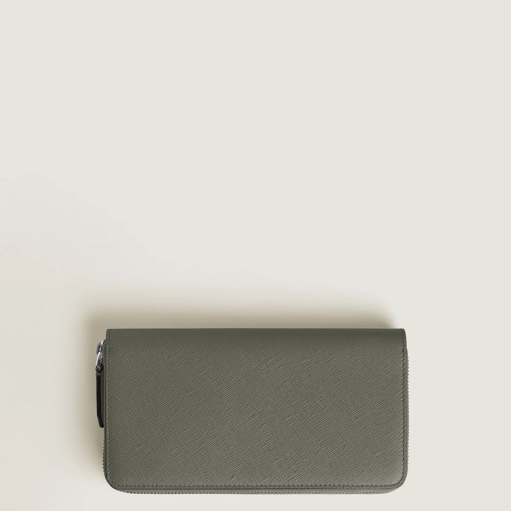 Montblanc portafoglio 12 scomparti con cerniera completa Sartorial grigio medio 199371