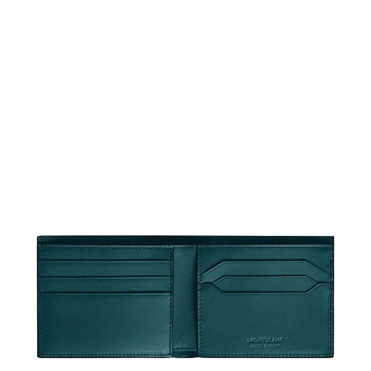 Montblanc portafoglio 6 scomparti Meisterstück blu cipro 198800