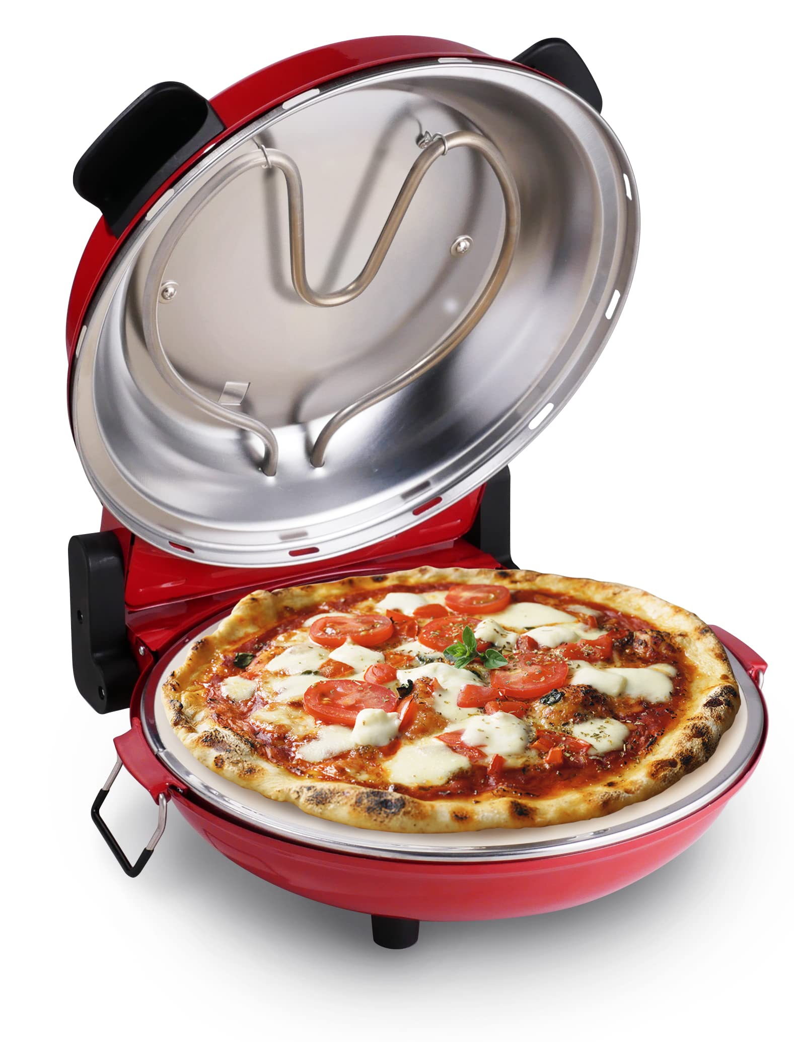 Forno Pizza Pietra 350° 1200W Rosso
