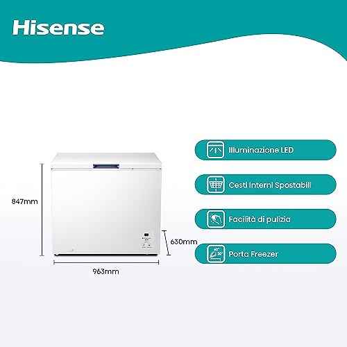 Congelatore A Pozzetto Hisense 248 Litri Bianco