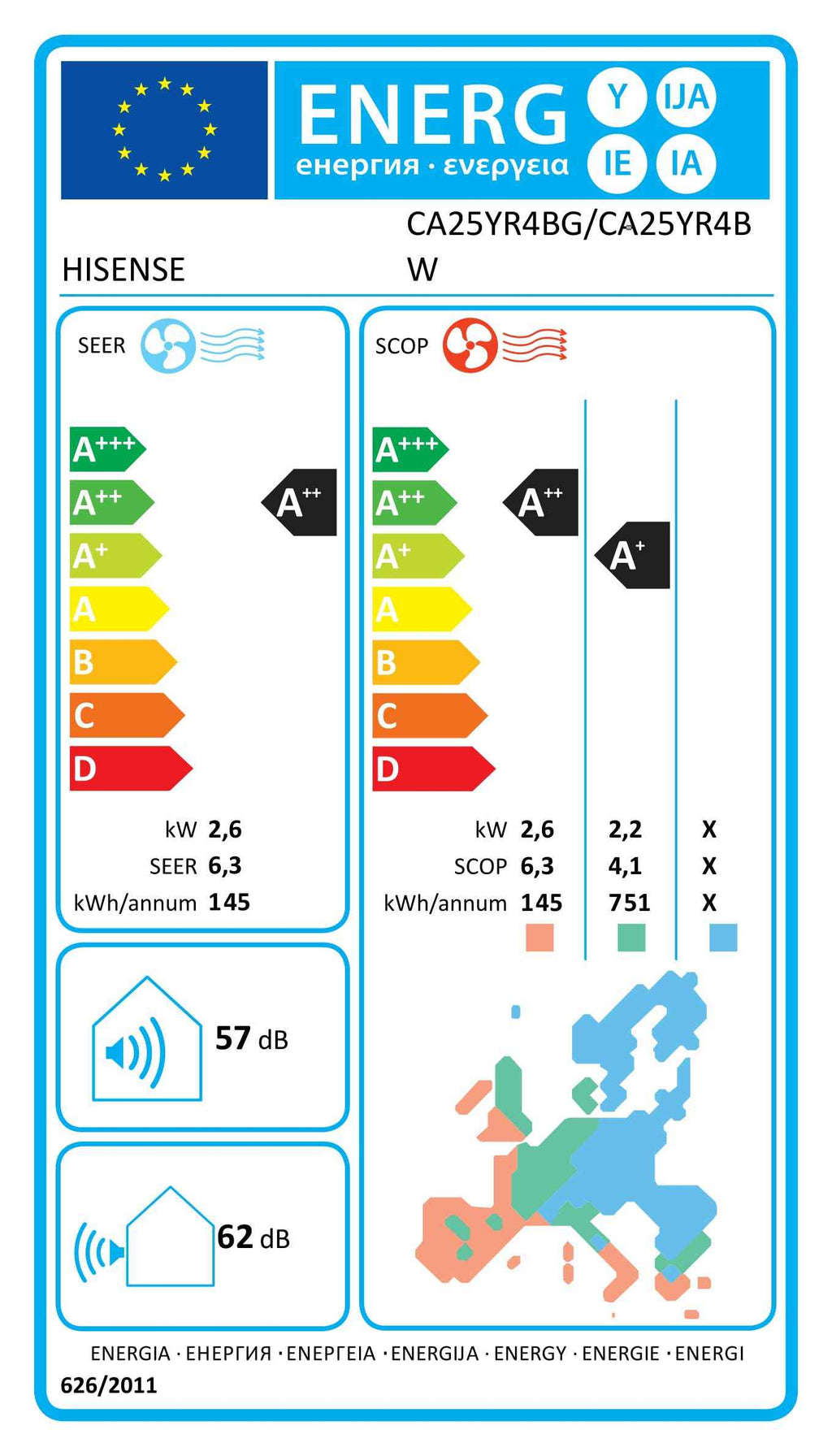 Climatizzatore Hisense 9000 BTU Nero Wi-Fi A+++