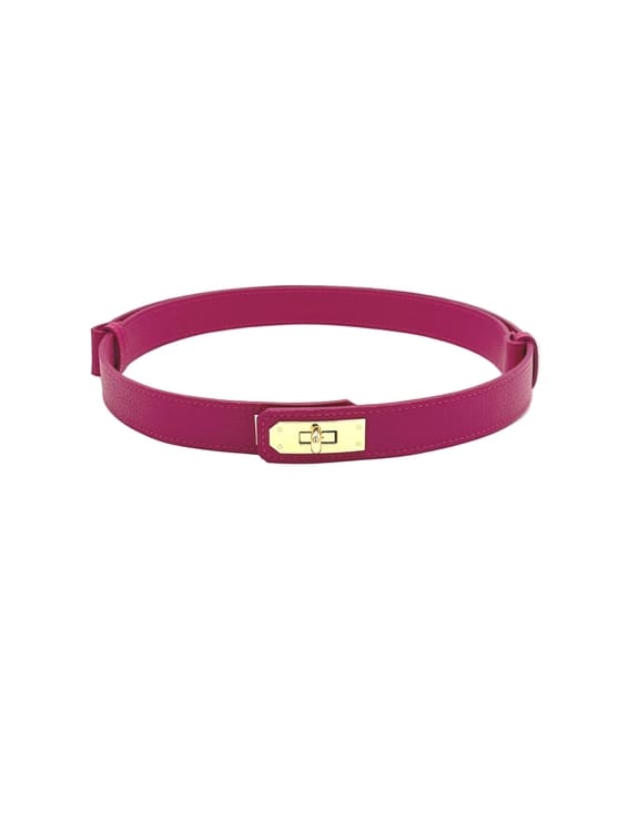 Women’s Adjustable Skinny Leather Belt – Handcrafted in Italy