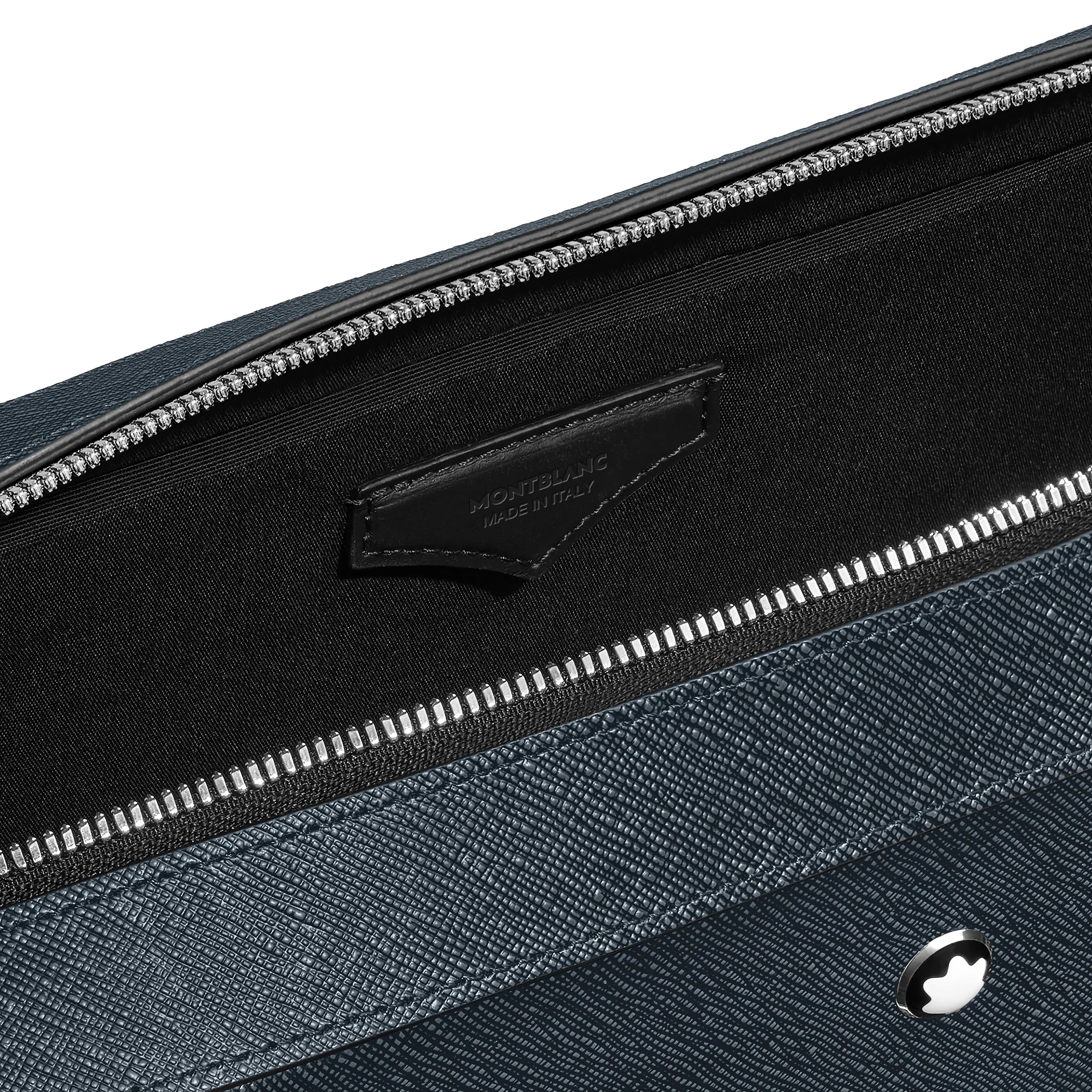 Montblanc borsa portadocumenti media Sartorial tweed blu 220332