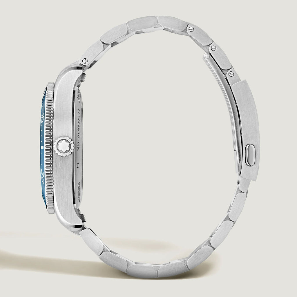 Montblanc orologio Iced Sea Automatic Date 0 Oxygen 38mm azzurro automatico acciaio 134022