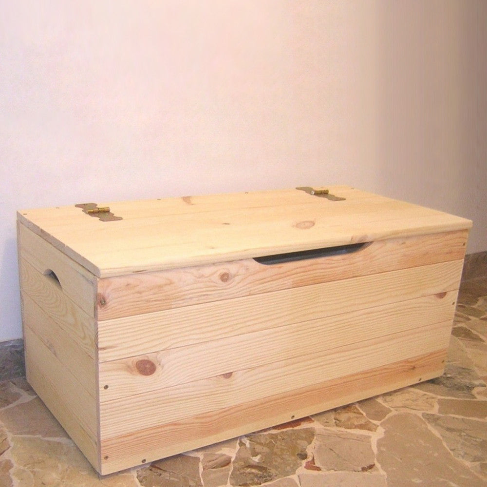 Cassapanca in legno di pino 100 cm