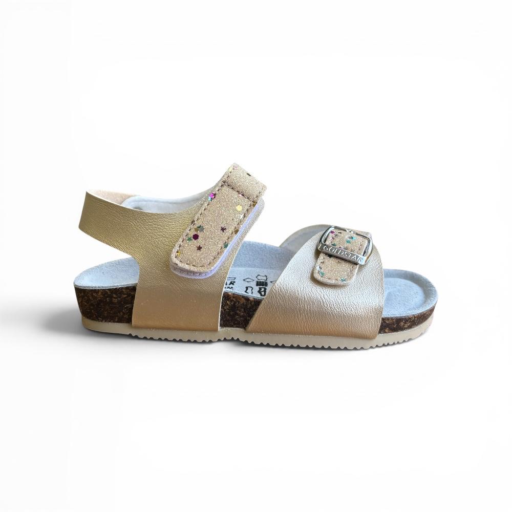 Goldstar Rafting sandalo da ragazza con fibbie GS847M platino
