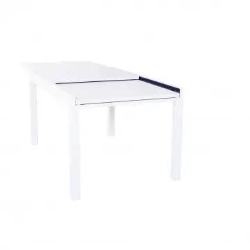 Tavolo Hawaii allungabile in alluminio bianco - 135/270 x 90
