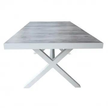 Tavolo Mackay 200 x 100 - struttura in alluminio, piano in ceramica effetto legno