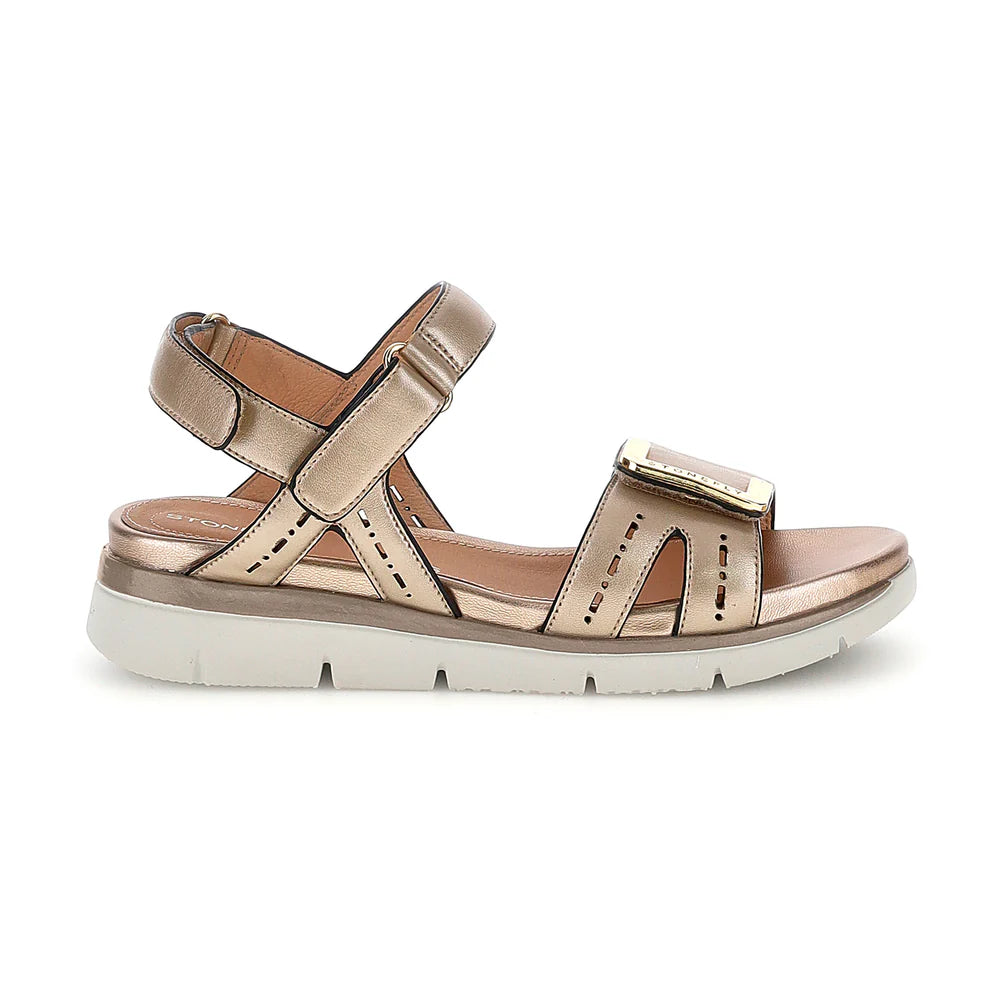 Stonefly Sandalo Donna ELODY 24 Oro 223658-I89 | Pelle Laminata Blusoft®